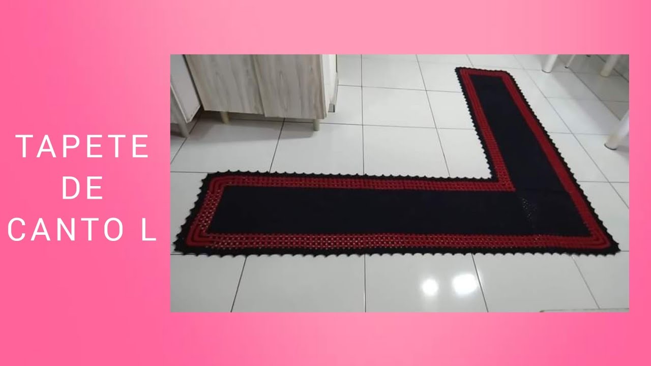 TAPETE DE CANTO L: passo a passo em crochê