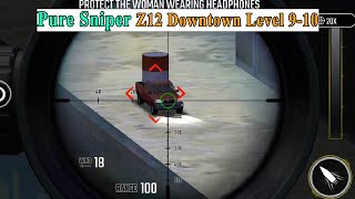 Pure Sniper Z12 Downtown Level 9-10 | City Gun Shooting | How to play pure sniper screenshot 2