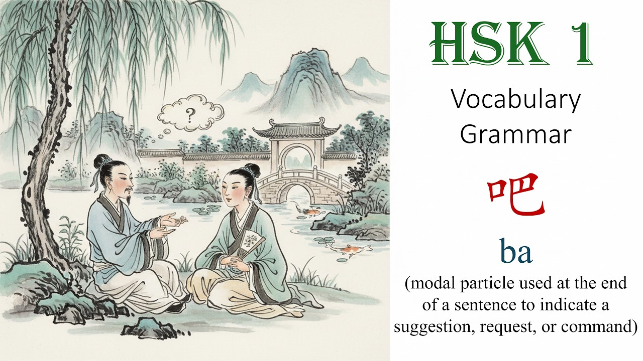 5. 吧 (ba) (modal particle used at the end of a sentence to indicate a suggestion or request)