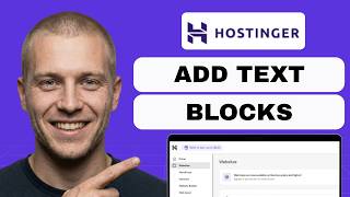 How to Add Text Blocks in Hostinger Website Builder (Full Guide 2026)