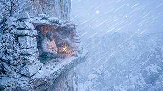 Surviving Alone In The Blizzard, He Built A Stone House Shelter From Terrible Snowstorms.