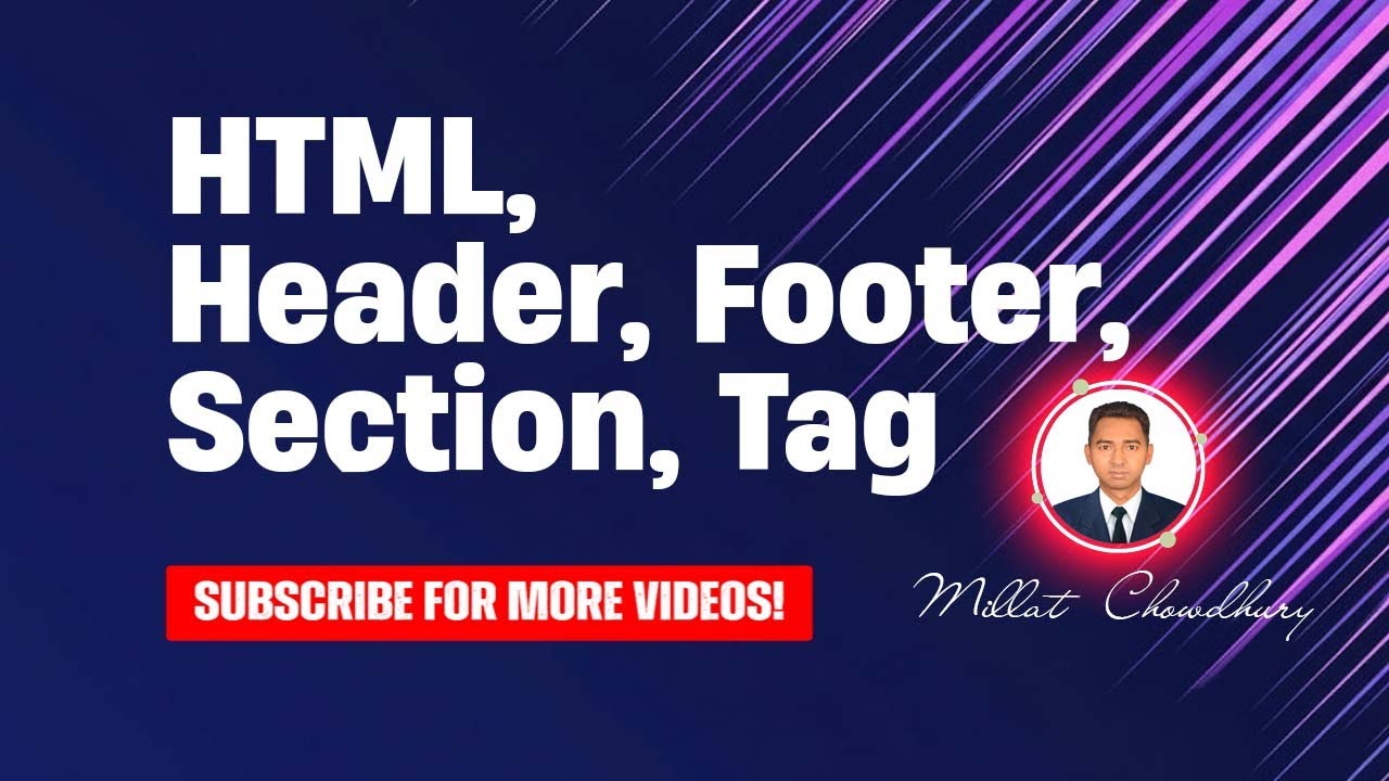 html, header nav footer, html full course, html css, html course, html tutorial