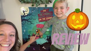 Cute Halloween game. Pin the tail on the donkey!