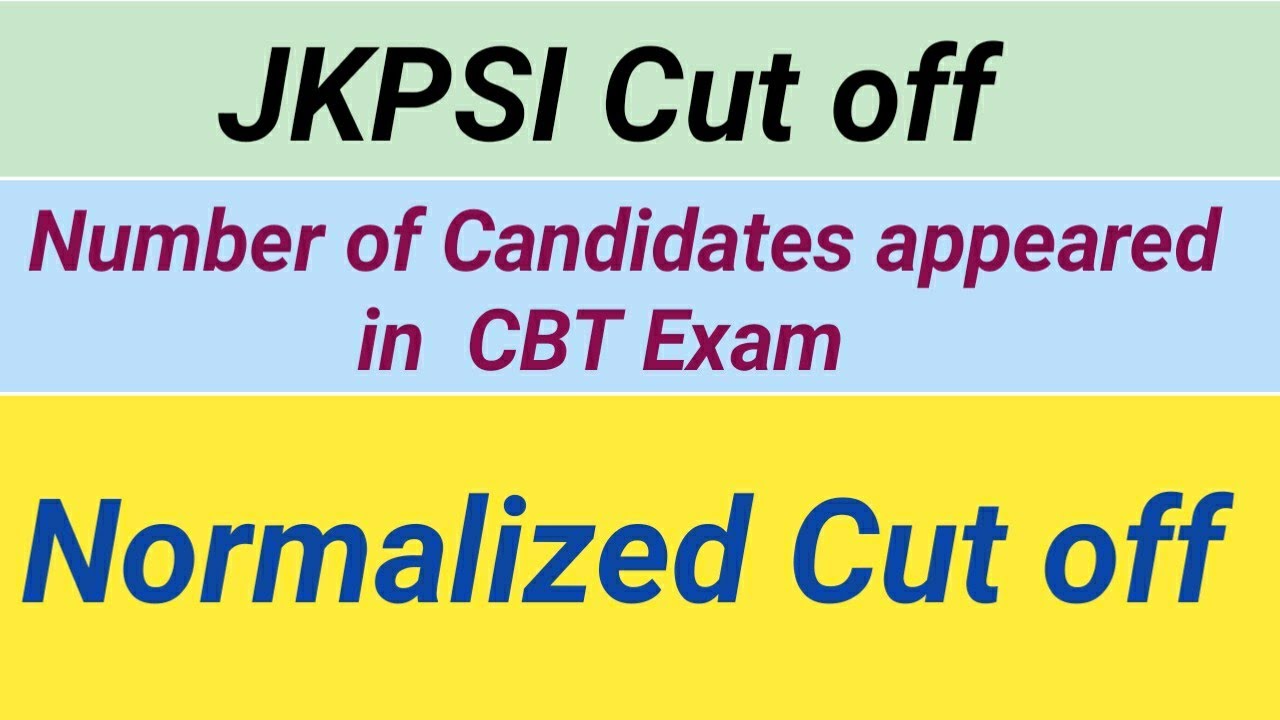 JKPSI Cut off / JKSSB / Normalized Cut off for Sub inspector