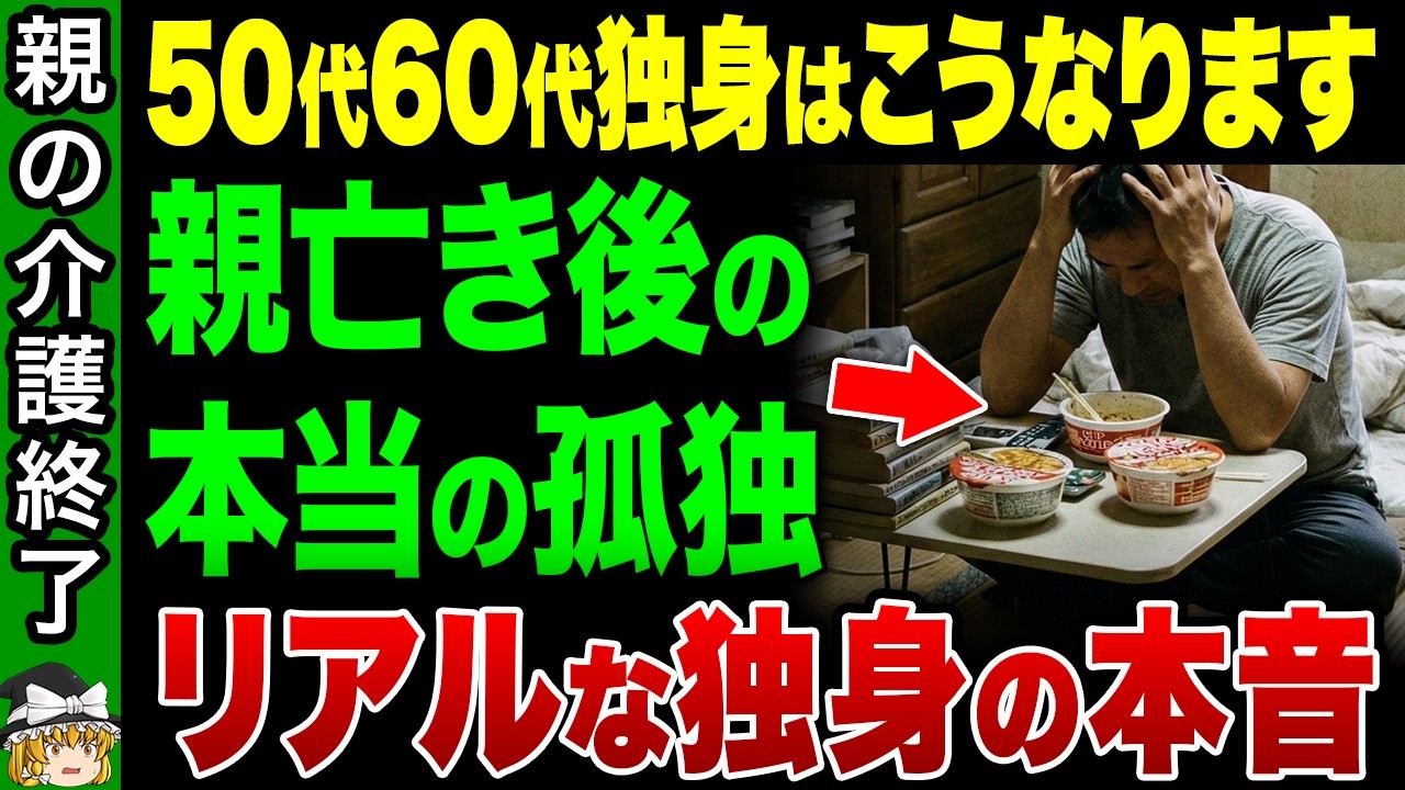 【緊急警告】親が亡くなった後、独身50代60代が落ちる“地獄”と対策【ゆっくり解説】