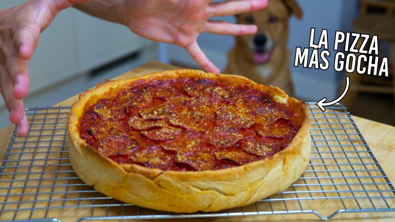 Chicago Deep Dish Pizza, tal y como se hace en EEUU