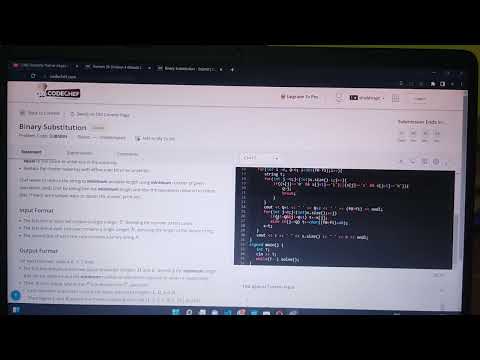 Binary Substitution Codechef starters 56