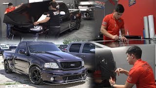 Vinyl Wraping and Tinting a Ford Lightning in Colorado! 3M Chameleon Wicked Black Wrap!