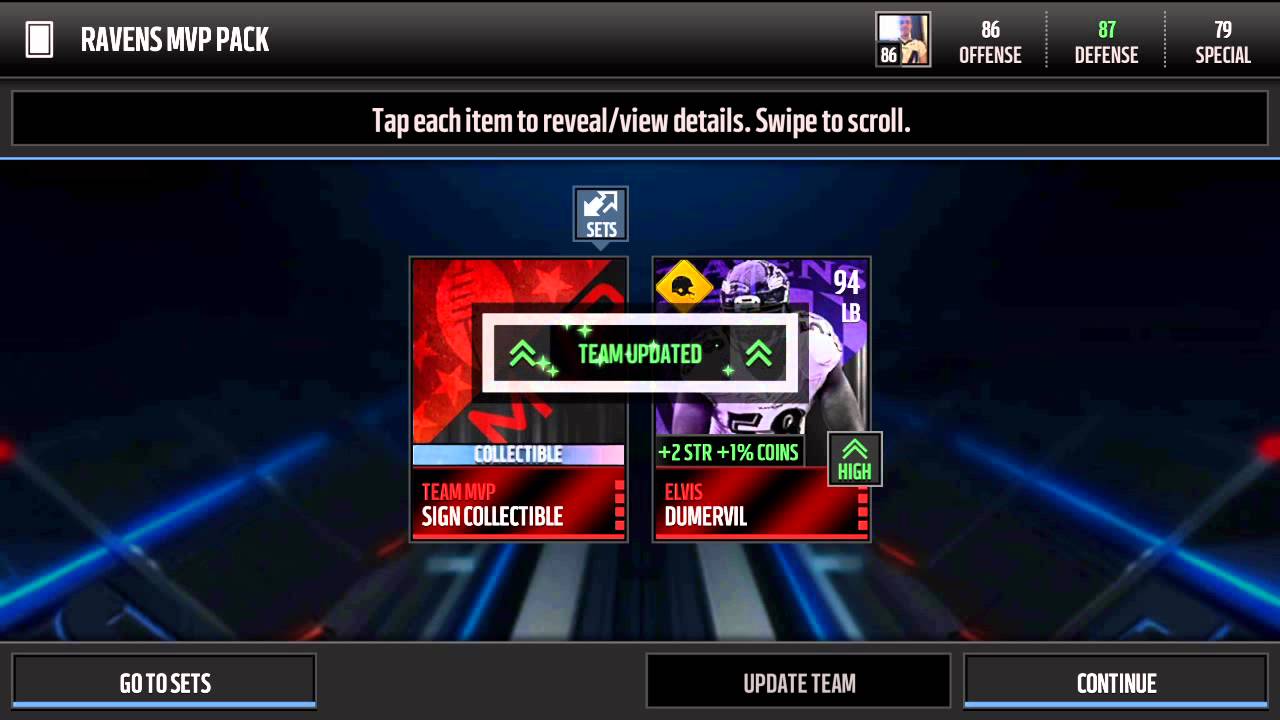 Madden Mobile 16 Elvis Dumervil MVP Set!!!