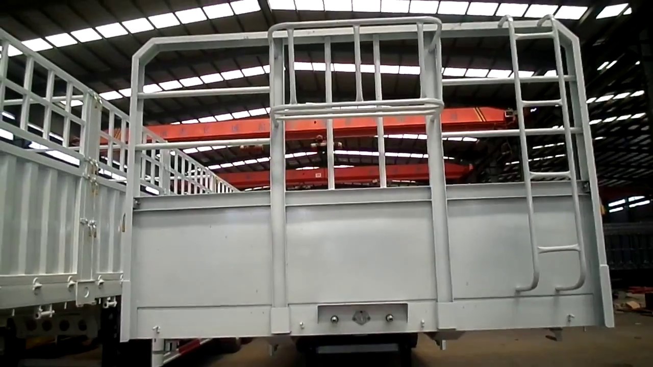 cargo trailer with 3 axles 60tons side wall high bed