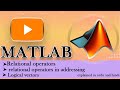 MATLAB COURSE |relational operator | logical vectors | use of relational operators in addressing