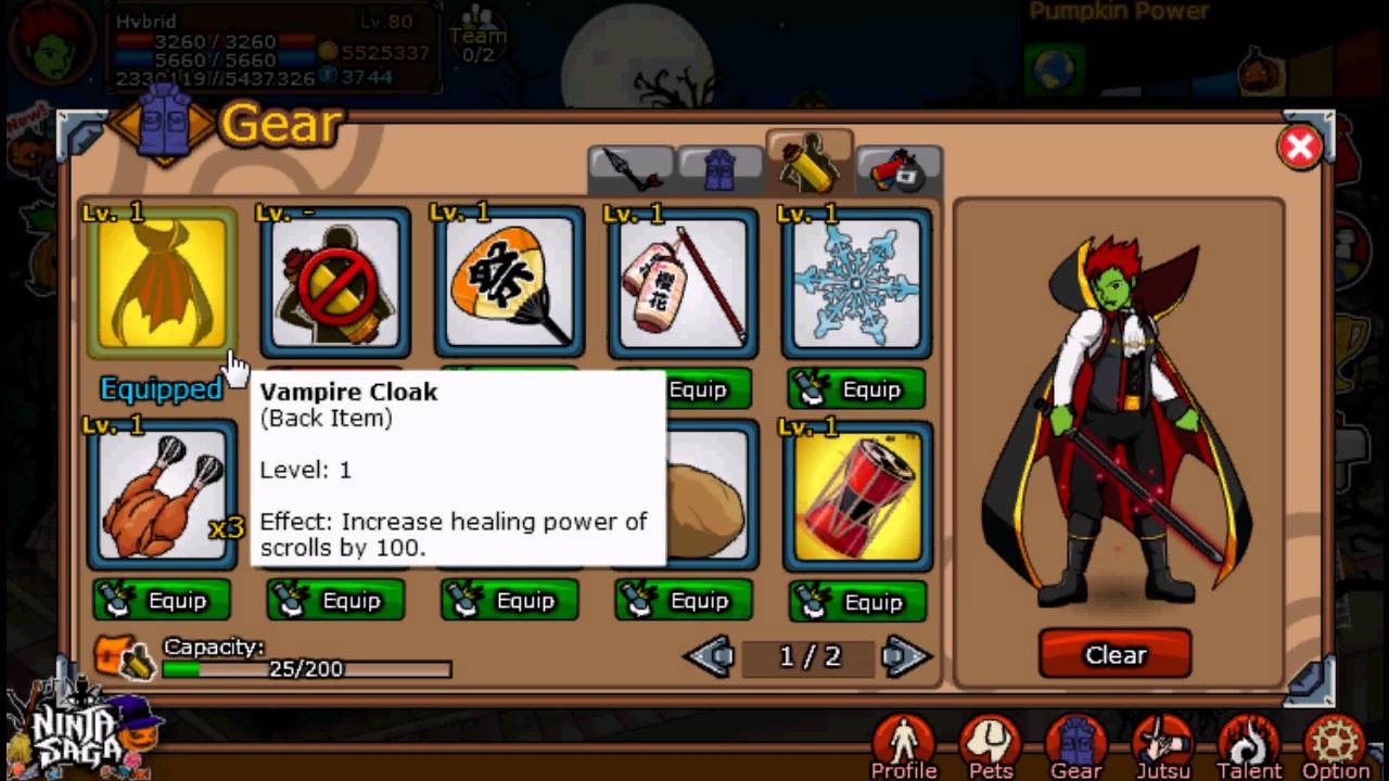 Ninja Saga - Halloween Event 2011 Rewards