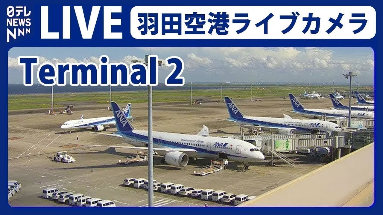【ライブカメラ】羽田空港 "T2" HANEDA,Tokyo International Airport（日テレNEWS LIVE）