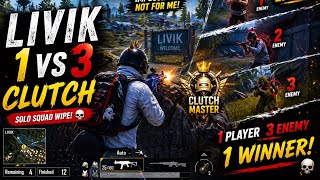1 Player vs 3 Enemy 😱 | Livik Clutch Moment BGMI #bgmi 