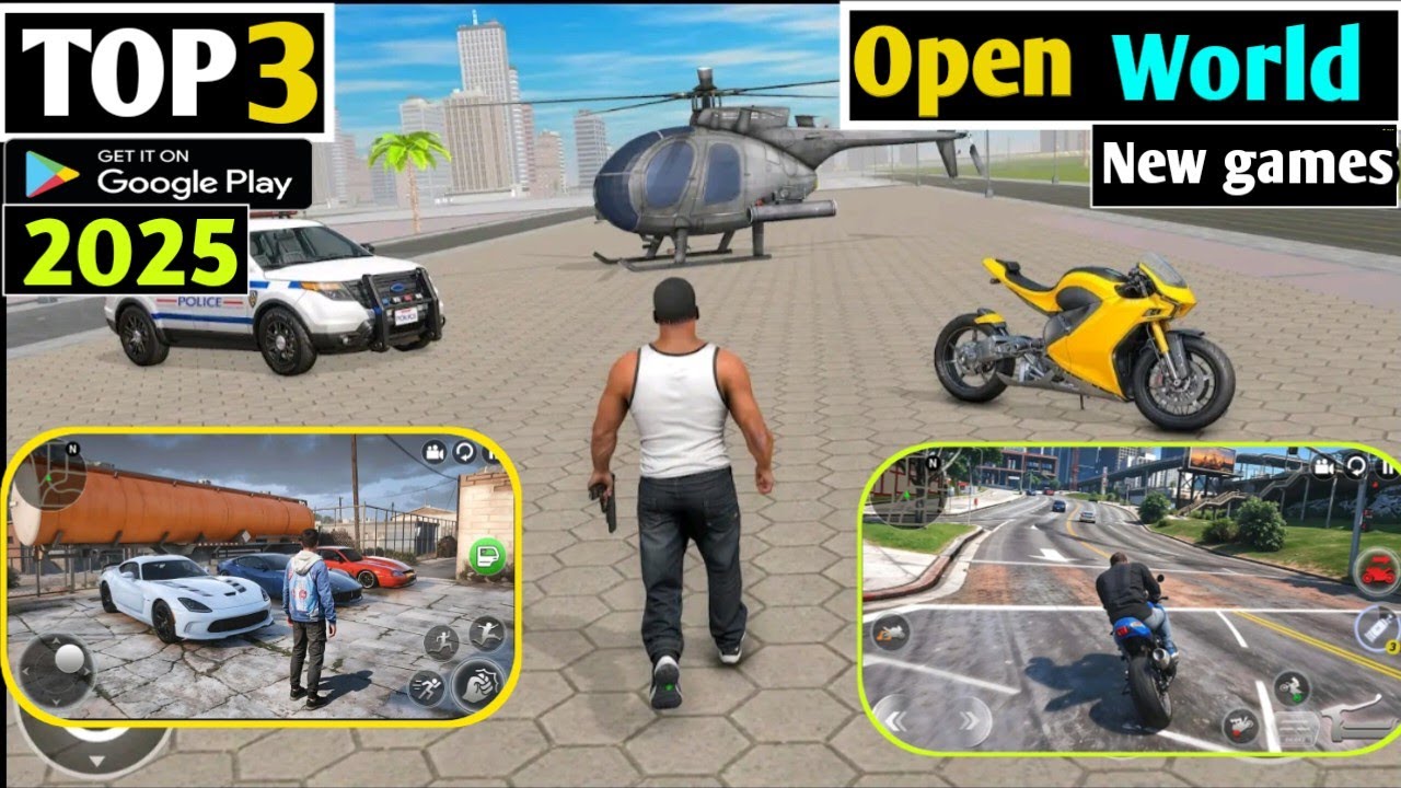 Top 3 new games 2025 open world - best new games low mb's for normal devices 