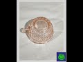 Vintage Jeannette Glass Co. Pink Holiday "Buttons And Bows" Cup No Rays
