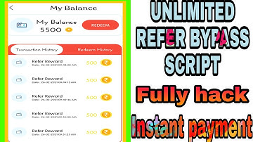 Without No Unlimited Refer Bypass Script  2021 Best Earning Apps