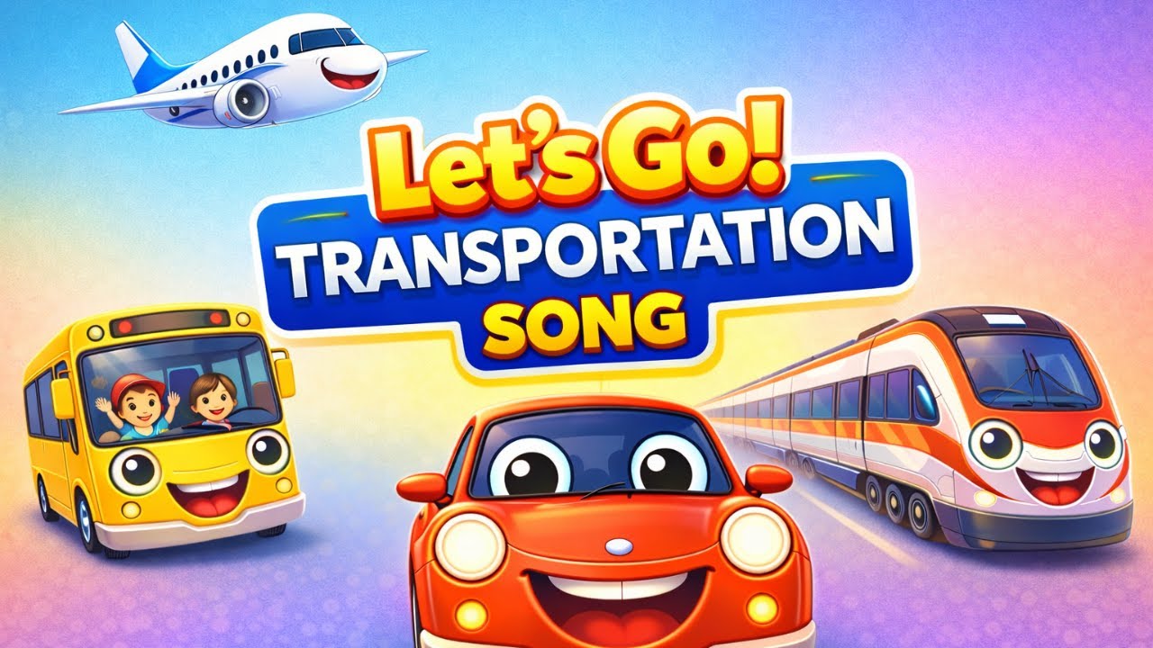 Transportation Song for Kids | Car, Bus, Airplane & Train Sounds | Nursery Rhymes | kids videos
