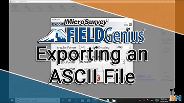 MicroSurvey FieldGenius How To: Exporting Your Data in a .txt | Bench Mark
