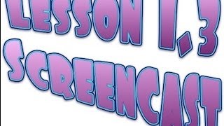 Pre-Algebra Lesson 1.3 Screencast 2013-2014