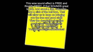 Woman Saying Wow Compilation Free Sound Effect Royalty Free No Copyright