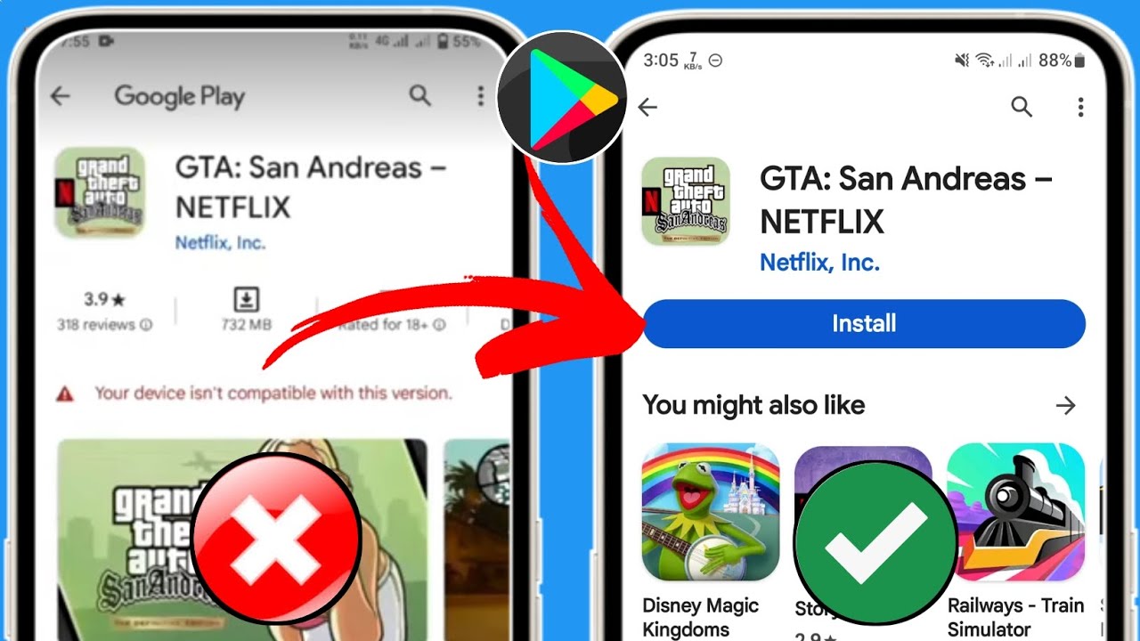 GTA San Andreas NETFLIX „Twoje urządzenie nie jest kompatybilne z tą