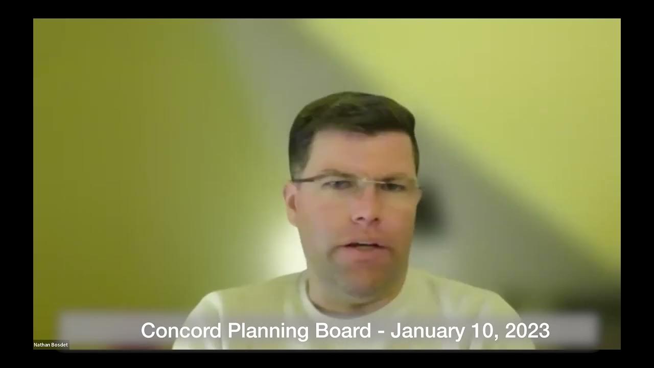 Concord Planning Board Meeting January 10, 2023 YouTube