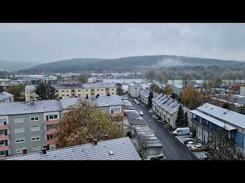 First Snowfall of 2022 - 8k - Elsenfeld, Germany  Testing