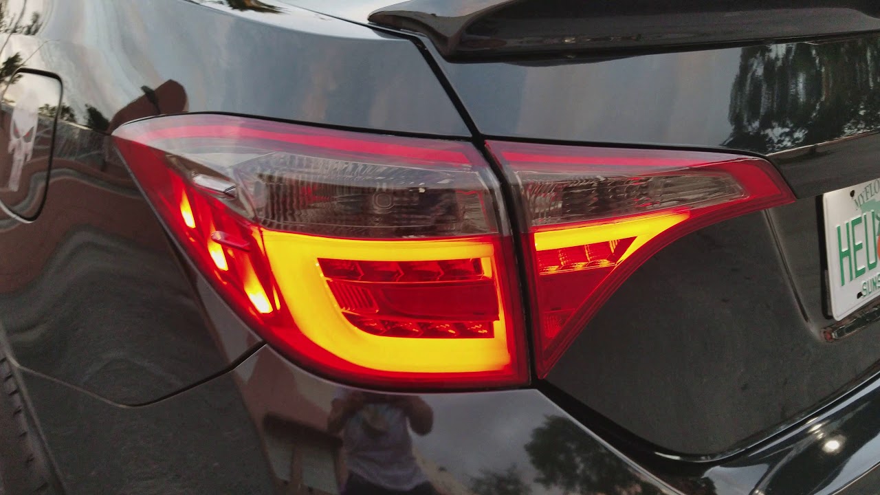 2014-2018 Corolla LED Tail lights. - YouTube