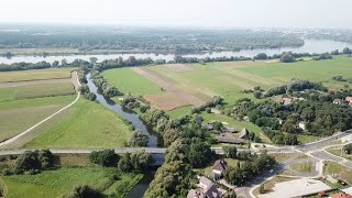 Ujście Drwęcy do Wisły w pobliżu Torunia