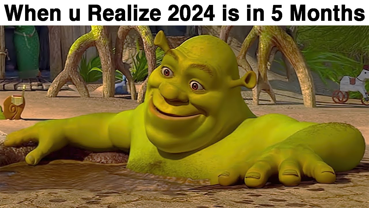 Шрек смотрит в камеру мем