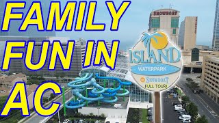 NEW Island Waterpark and Lucky Snake Arcade at Showboat Atlantic City  FULL Tour!