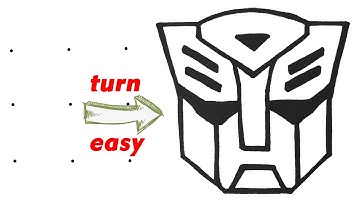 HOW TO DRAW AUTOBOT LOGO FROM TRANSFORMERS EASY BY 9 DOTS