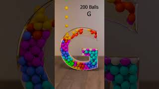 200 Balls Vs. Letter G Alphabet Series