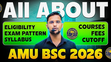 AMU BSc Entrance 2026: Complete Guide - Strategy, Syllabus, Books, Cutoff & Eligibility