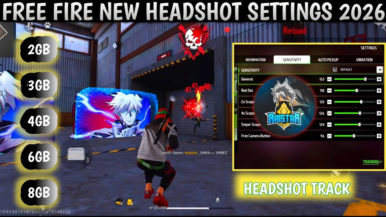 Free Fire Max Auto Headshot Trick 2026 Sensitivity || 2gb, 4gb, 6gb Ram Headshot Sensitivity Setting