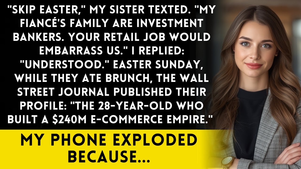 Sister Texted 'Don't Come To Easter Your Job Is Too Embarrassing Then The Wall Street Journal Called