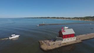 The Catwalk is GONE!! Grand Haven Mi.  9-3-16 - DJI Phantom 4