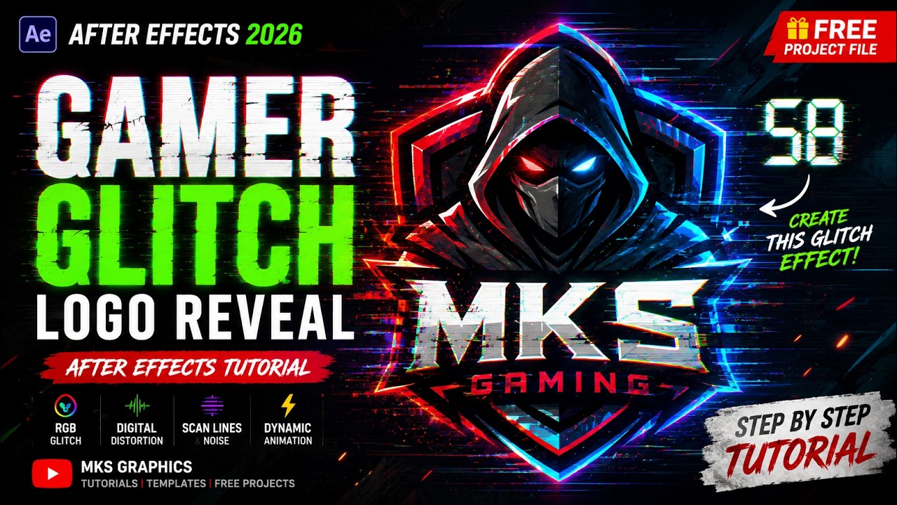 Gaming Intro Masterclass: RGB Distortion & Glitch Effects | After ...