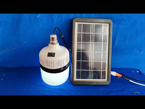 فيديو كهرباء مجانية مدى الحياة باستخدام الطاقة الشمسية كيفية تخزينها لتشغيل عدة مصابيح