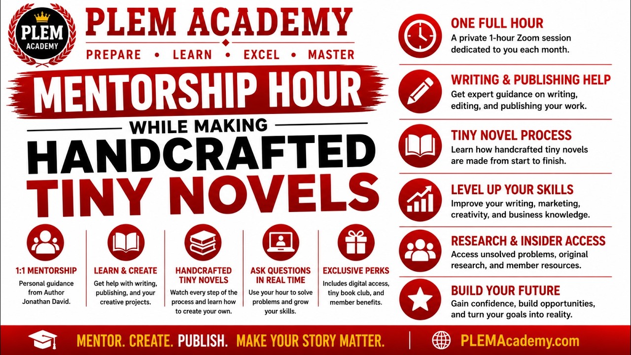 PLEM Academy Mentorship Hour While Making Handcrafted Tiny Novels