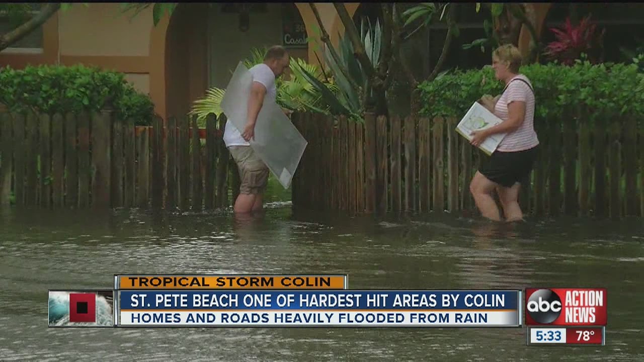 Tropical Storm Colin St Pete Beach Homes And Roads Heavily Flooded By Tropical Storm Colin St Pete Beach Homes And Roads Heavily Flooded By
