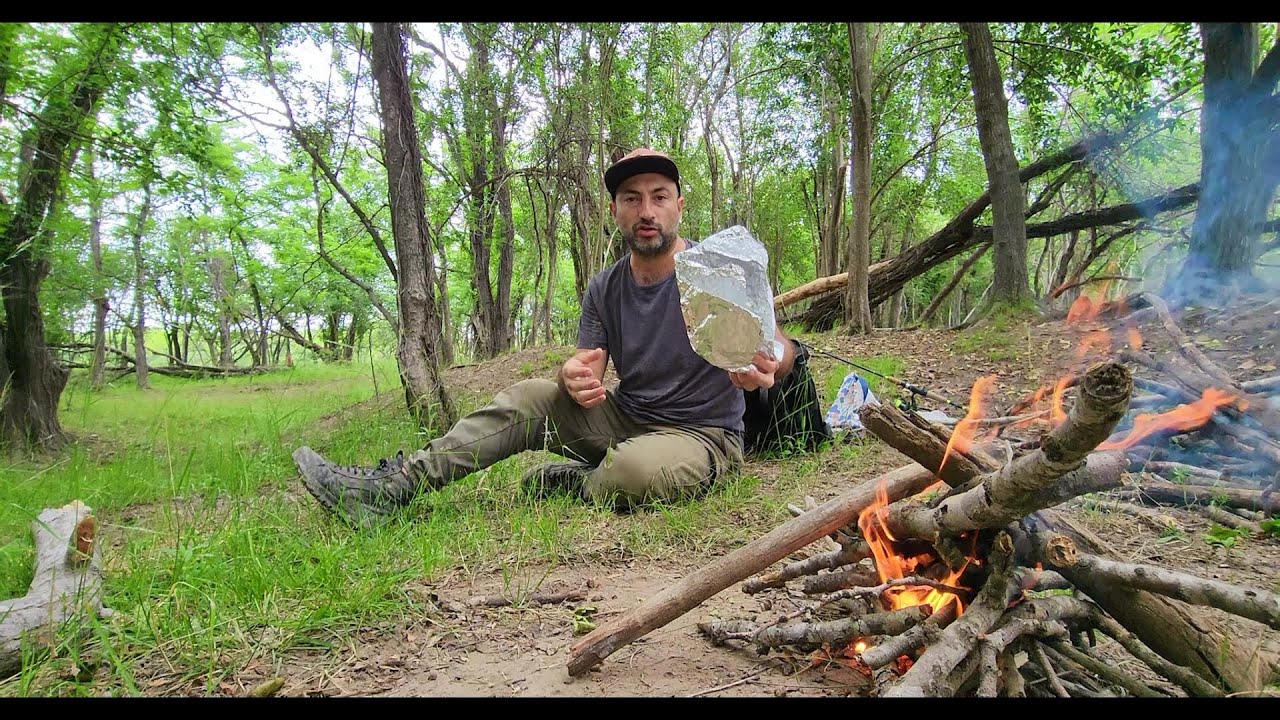 Solo en el bosque, PESCA COCINA y AVENTURA. pesca urbana