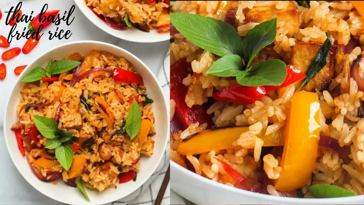Vegetarian Spicy Thai Chilli & Basil Fried Rice VEGAN/Easy Cooking ️