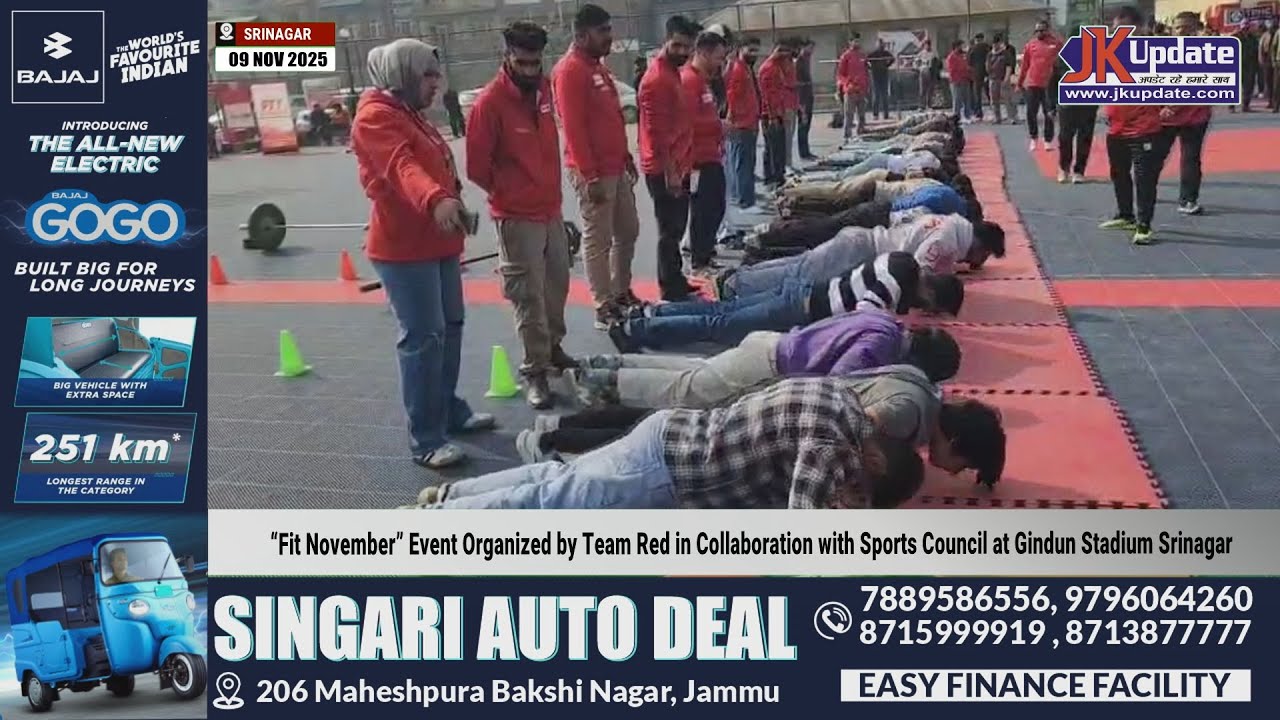 “Fit November” Organized by Team Red in Collaboration with Sports Council at Gindun Stadium Srinagar