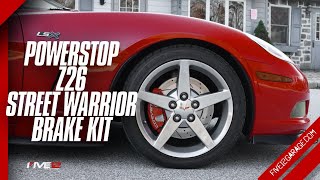 NO MORE BRAKE DUST! Powerstop Z26 Street Warrior Brake Pads Rotors | C6 Corvette INSTALLED