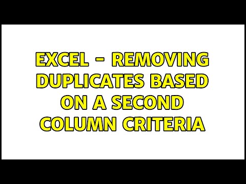 Excel - removing