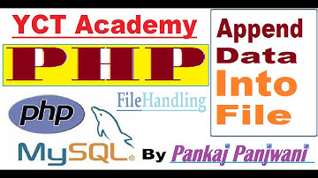 PHP in Hindi : File Handling Part 2 Append Operation