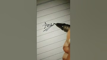 Anu name simple signature #shortsfeed #viral #handwriting #shorts #treanding #trendingshorts