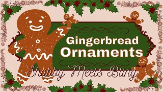 DIY Gingerbread Ornaments / Whimsical Christmas Tree / Shabby Chic Rustic Christmas Tree